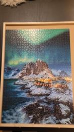 Legpuzzel Noorderlicht Lofoten, Noorwegen, 1000 stukjes, Ophalen of Verzenden, 500 t/m 1500 stukjes, Zo goed als nieuw, Legpuzzel