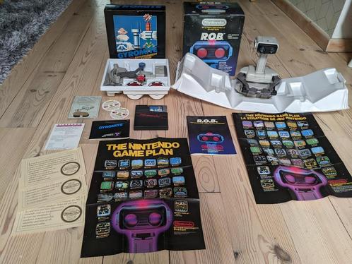 Nintendo NES Gyromite (Big Box) (HOL) en R.O.B. set (boxed), Spelcomputers en Games, Games | Nintendo NES, Gebruikt, 1 speler