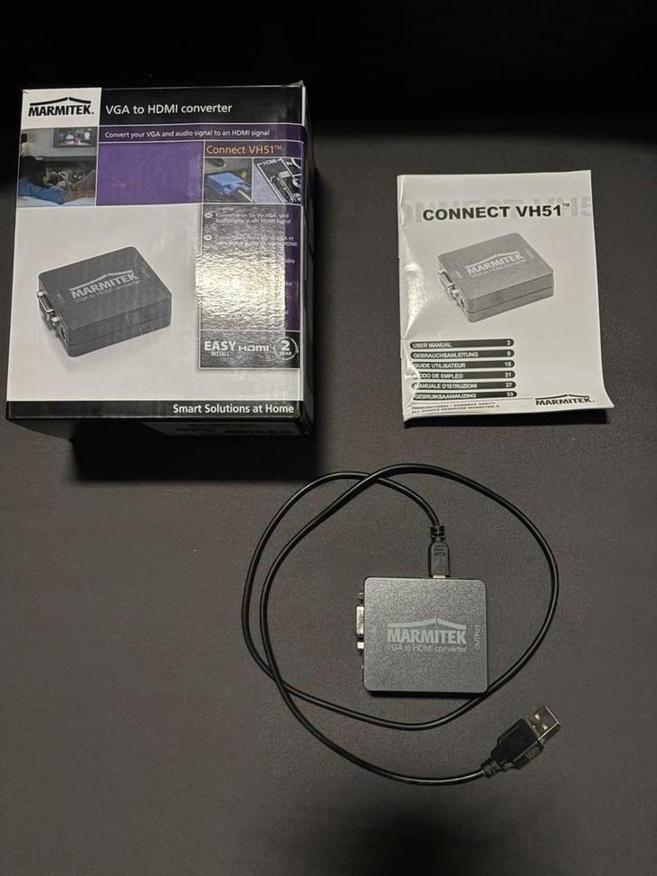 Marmitek VH51   VGA naar HDMI converter, Computers en Software, Overige Computers en Software, Zo goed als nieuw, Ophalen of Verzenden