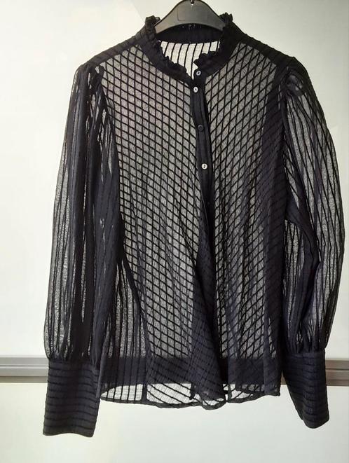zwarte blouse transparant, Kleding | Dames, Blouses en Tunieken, Nieuw, Zwart, Ophalen of Verzenden