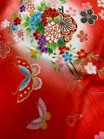 Japanse Kimono Stof - Bloemen & Vlinders, Ophalen of Verzenden