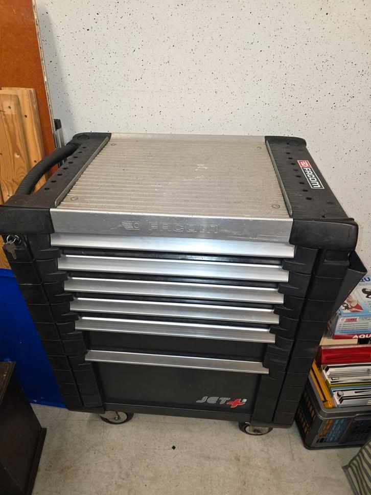 Facom Jet3 gereedschapswagen - Gevuld, Doe-het-zelf en Verbouw, Gereedschapskisten, Gebruikt, Gevuld, Ophalen