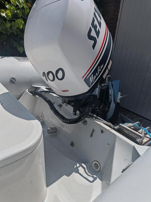 RIB 5,50 HYPALON  - SELVA 4 TACT 100 PK - TRAILER, Watersport en Boten, Rubberboten, Zo goed als nieuw, Overige merken, Overige materialen
