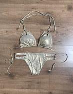 Luli Fama gouden triangle bikini, top maat L, broek maat XS, Bikini, Ophalen of Verzenden, Luli Fama, Zo goed als nieuw