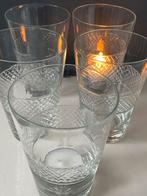 Antieke glazen voor theelicht / waterglas / sapglas - 5x, Antiek en Kunst, Ophalen of Verzenden