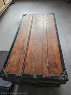 Vintage houten hutkoffer / scheepskist, Ophalen, Gebruikt, 50 tot 100 cm, 50 tot 75 cm