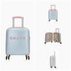 Nieuw Charm underseat handbagage koffer baby blauw met roze, Hard kunststof, Nieuw, Minder dan 50 cm, Ophalen of Verzenden