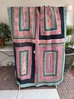 Vintage Kantha Quilt Deken Sari India, Ophalen of Verzenden, Zo goed als nieuw
