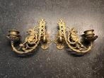 Antieke koperen piano/ wand kandelaren mer Griffioen., Antiek en Kunst, Antiek | Kandelaars, Ophalen of Verzenden, Koper of Brons