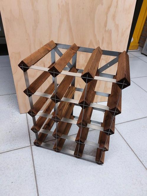 Houten Wijnrek - 12 flessen, Huis en Inrichting, Woonaccessoires | Wijnrekken, Gebruikt, Minder dan 50 cm, Hout, 5 tot 15 flessen