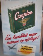 Originele Poster Croydon Sigaretten met Vliegtuigplaatjes, Verzamelen, Verzenden, A1 t/m A3, Reclame, Rechthoekig Staand