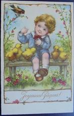 PASEN --- HANNES PETERSEN - jongen met kuikentjes, Gelopen, Feest(dag), 1920 tot 1940, Verzenden