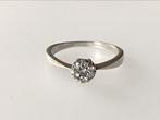 Vintage ring zilver diamant 0.25 karaat, Met edelsteen, Zilver, Ring, Verzenden