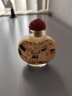 Chinees geschilderde glazen parfum flesje, Antiek en Kunst, Antiek | Glas en Kristal, Ophalen of Verzenden