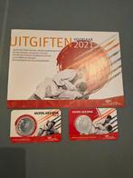 Anton Geesink 2021 coincard met folder BU en UNC, Ophalen of Verzenden, Koningin Beatrix, Euro's