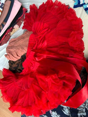 Rode Petticoat met Tule beschikbaar voor biedingen