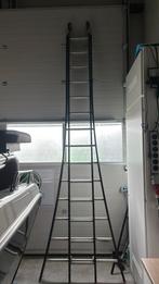 Professionele 2 delige ladder 2x14, Doe-het-zelf en Verbouw, Ladders en Trappen, Ophalen of Verzenden, Zo goed als nieuw, 4 meter of meer