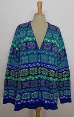 Opvallend folklore look print vest van De Breierij! XXL, Verzenden, Zo goed als nieuw, Maat 46/48 (XL) of groter, Blauw