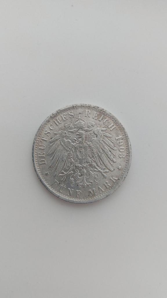 Duitse 3 Mark Zilveren Munt 1903, Postzegels en Munten, Munten | Europa | Niet-Euromunten, Losse munt, Duitsland, Zilver, Ophalen of Verzenden