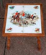 Vintage bijzettafeltje jachttafereel I.z.g.s., Antiek en Kunst, Curiosa en Brocante, Ophalen of Verzenden