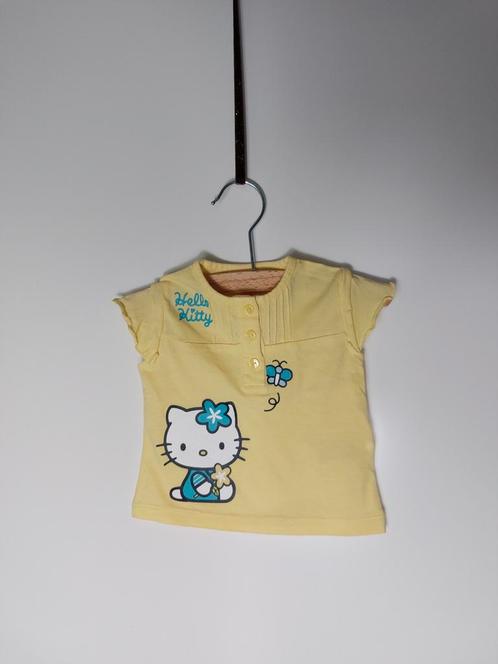 🌞 C&A Hello Kitty geel shirtje maat 62 z.g.a.n., Kinderen en Baby's, Babykleding | Maat 62, Zo goed als nieuw, Meisje, Shirtje of Longsleeve