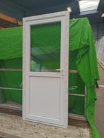 Kunststof Buitendeur 1/2glas  b93 x h208 cm Wit -2331-, Niet ingevuld, Kunststof, 80 tot 100 cm, Niet ingevuld