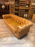 chesterfleld bankstel cognac leer, Huis en Inrichting, Banken | Bankstellen, Ophalen, Delta, Zo goed als nieuw, Engels
