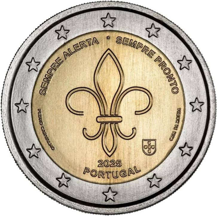 Speciale 2 Euro PORTUGAL 2025 “Wereldverkenner" in unc., Postzegels en Munten, Munten | Europa | Euromunten, 2 euro, Portugal