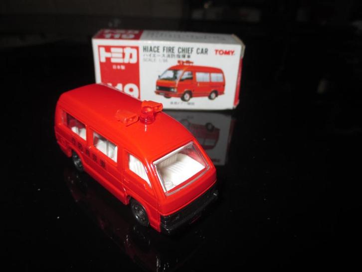 1:66 Toyota HiAce Fire Chief Car - Tomica Tomy 119, Hobby en Vrije tijd, Modelauto's | Overige schalen, Nieuw, Auto, Ophalen of Verzenden