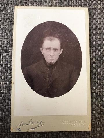 CDV, Man klederdracht, de Jong, Leeuwarden, Carte de Visite beschikbaar voor biedingen
