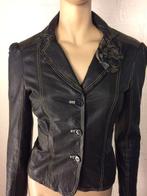 Moschino Cheap & Chic - Leren getailleerd jasje, Verzenden, Zo goed als nieuw, Maat 36 (S), Zwart