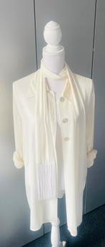 Anne Fontaine: Elegante Lange Blouse met Sjaal., Anne Fontaine, Verzenden, Zo goed als nieuw, Maat 38/40 (M)