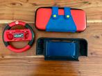 Nintendo switch beschermhoes, case + stuur, Ophalen of Verzenden, Zo goed als nieuw, Switch Lite, Hoesje, Tasje of Behuizing