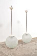 Vintage bollampen kristalglas hanglamp lamp jaren 60