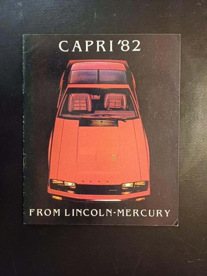 FORD LINCOLN MERCURY CAPRI ‘82 brochure folder origineel USA, Boeken, Auto's | Folders en Tijdschriften, Gelezen, Ford, Ophalen of Verzenden
