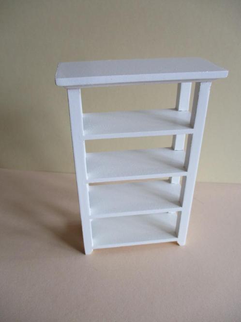 poppenhuis stellingkast wit, Verzamelen, Poppenhuizen en Toebehoren, Zo goed als nieuw, Decoratie, Ophalen of Verzenden