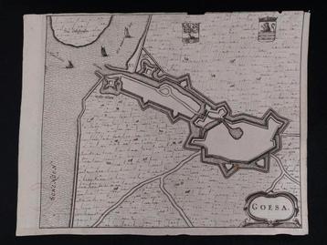plattegrond van de stad Goes vermoedelijke van Blaue 1649 beschikbaar voor biedingen
