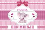Geboorte doek / Wanddoek / Banner / Hoera  / Nieuw, Ophalen, Nieuw, Geboortebord