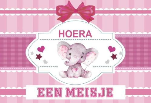 Geboorte doek / Wanddoek / Banner / Hoera  / Nieuw, Kinderen en Baby's, Kraamcadeaus en Geboorteborden, Nieuw, Geboortebord, Ophalen