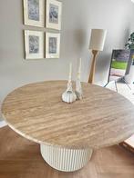 Travertin Tafelblad Sklum Giselda (productiefout) - 140cm, Huis en Inrichting, Ophalen, Rond, Nieuw, Vijf personen of meer