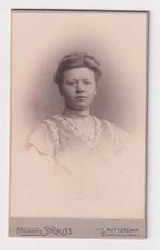 cdv onbekende dame, foto Strauss, Rotterdam, Verzamelen, Gebruikt, Verzenden, Foto, Voor 1940