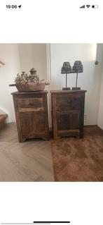 2x nachtkastje landelijk, Huis en Inrichting, Ophalen, Nieuw, 65 cm of meer, 70 cm of meer