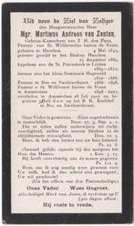 Mgr. Martinus A. van Zanten 1845 Haarlem + 1917 Amsterdam, Verzamelen, Bidprentjes en Rouwkaarten, Verzenden