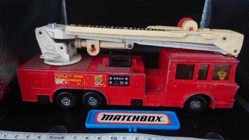 Matchbox Super Kings K-39 Erf Snorkel Fire Engine, Hobby en Vrije tijd, Modelauto's | 1:50, Gebruikt, Bus of Vrachtwagen, Matchbox