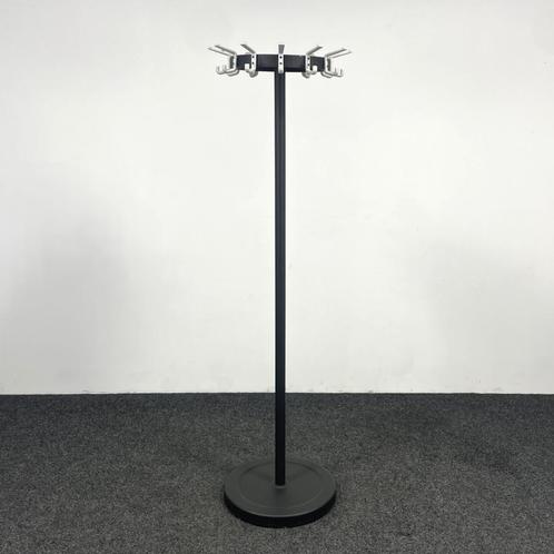 Staande Zwarte Kapstok - 24 Kunststof Haken, Huis en Inrichting, Woonaccessoires | Kapstokken, Gebruikt, Staande kapstok, 150 tot 200 cm