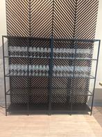 VITTSJÖ Stellingkast, zwartbruin/glas - 100x175, Ophalen, Gebruikt