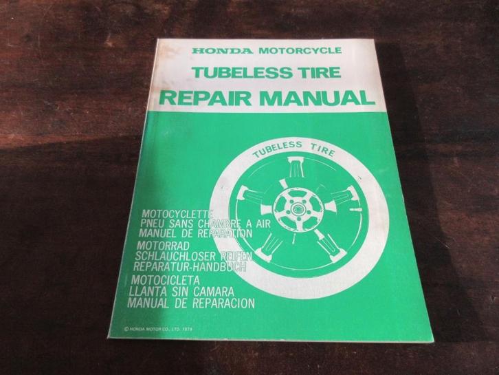Honda Tubeless tire manual 1979 handleiding, Motoren, Handleidingen en Instructieboekjes, Honda, Ophalen of Verzenden