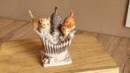 Mooi Vintage Katten  Beeld  Ornament van Nigri Made in Italy, Verzenden, Gebruikt, Dier
