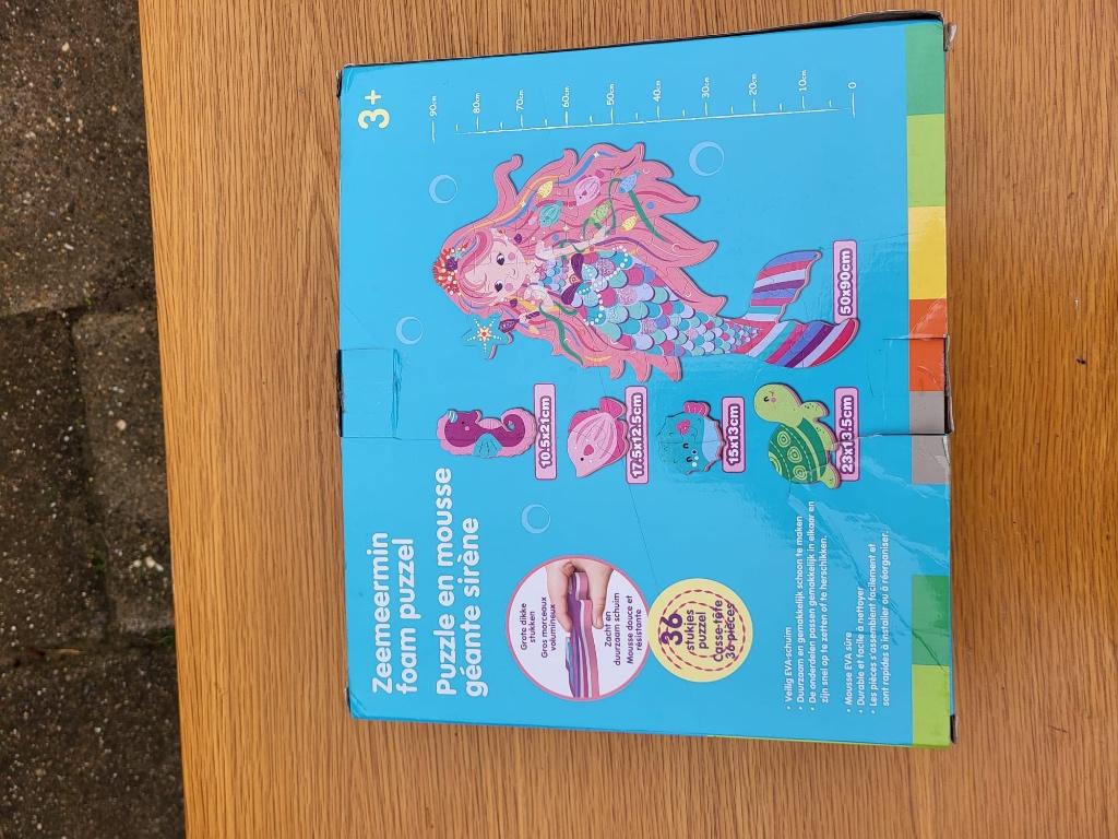 Zeemeermin puzzel, Ophalen of Verzenden, Meer dan 50 stukjes, Zo goed als nieuw, 2 tot 4 jaar