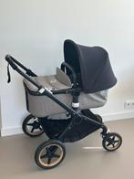 Bugaboo Fox kinderwagen black grey melange accessoires, Gebruikt, Verstelbare duwstang, Bugaboo, Ophalen